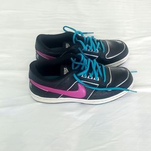 Nike Women's Black Sneakers w/ Fuchsia Swoosh
